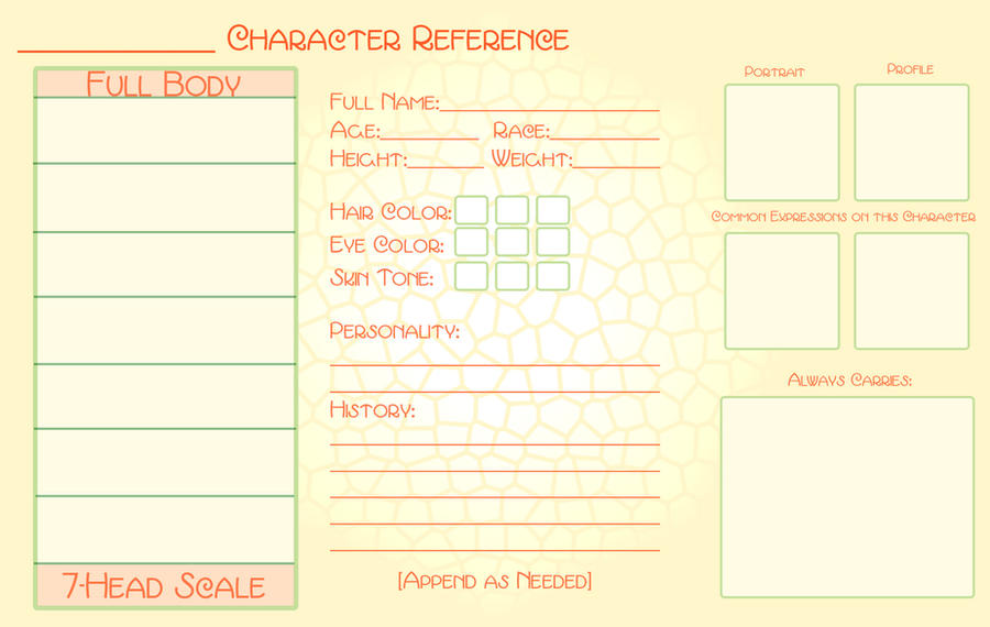 Character Reference Sheet by UntappedChaos on DeviantArt