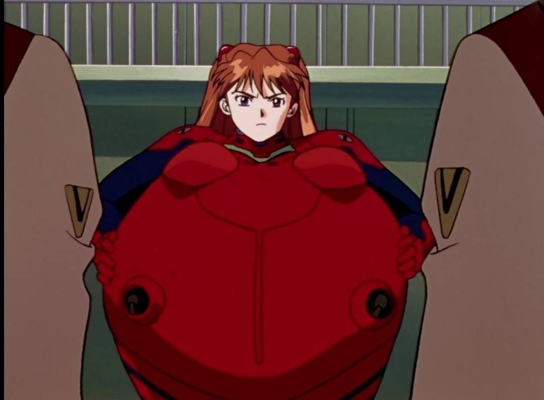 Asuka plugsuit inflation by yuyyyo on DeviantArt
