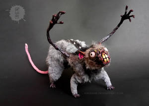 nosferatu the possessed rat - ooak art doll