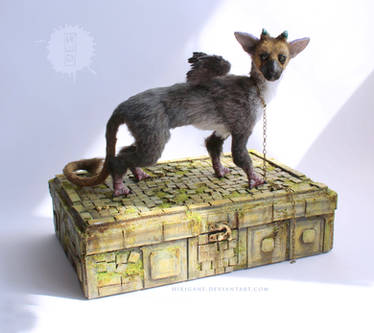 Little Trico ooak art doll with diorama box