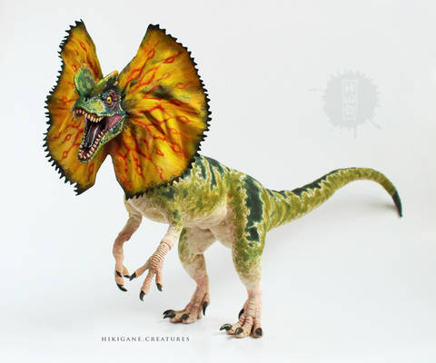 Jurassic Park Dilophosaurus posable  OOAK art doll