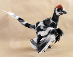 Merle MicroRaptor OOAK poseable art doll