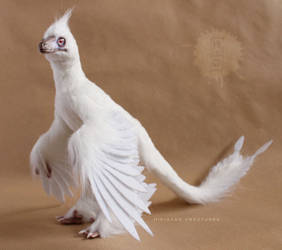 Albino MicroRaptor OOAK posable art doll