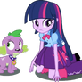 Princess Twilight and Spike Render