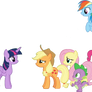Mane 6 and Spike Friends Forever