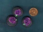 Purple Rose Buttons by Glori305