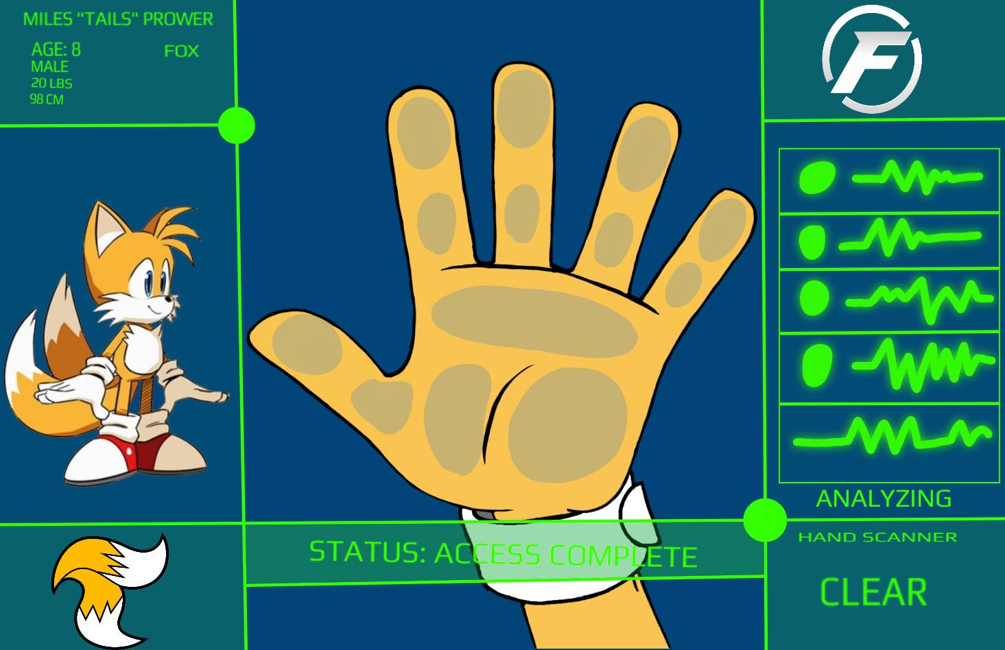 Tails Scanner Scanning Tails' hand by 84gb on DeviantArt