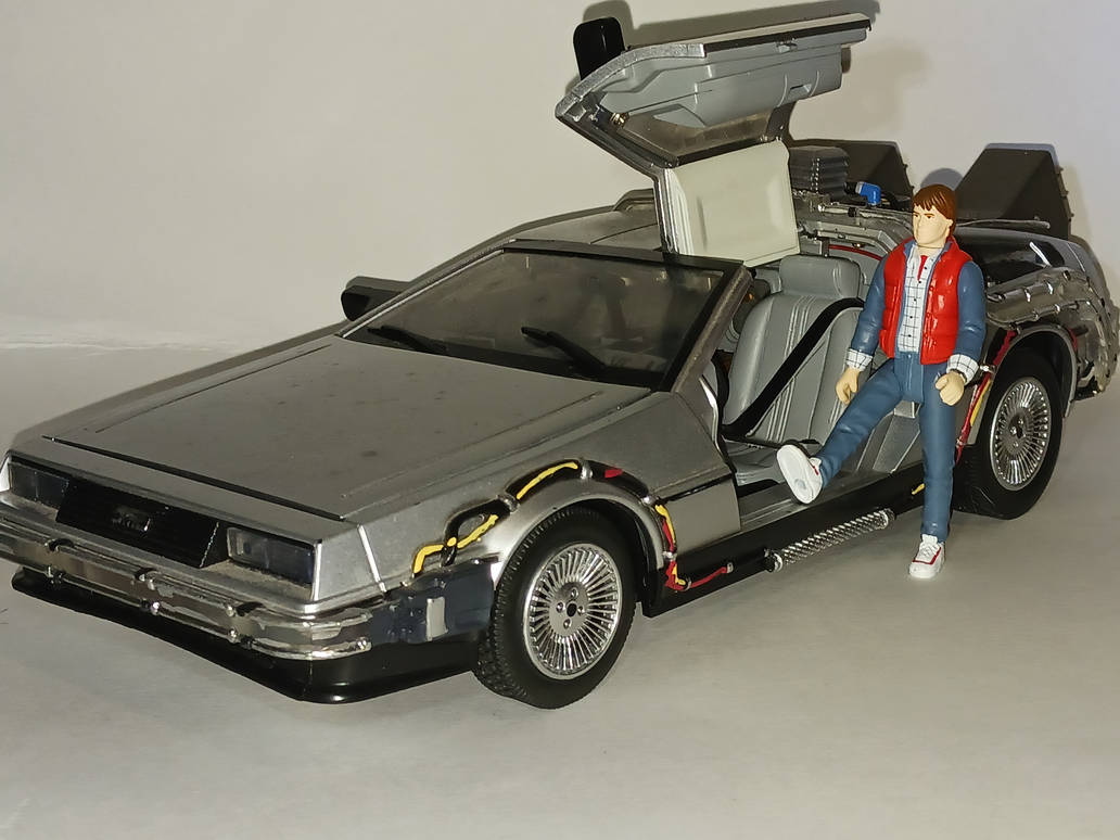 Red Time Machine DeLorean time machine by 84gb on DeviantArt