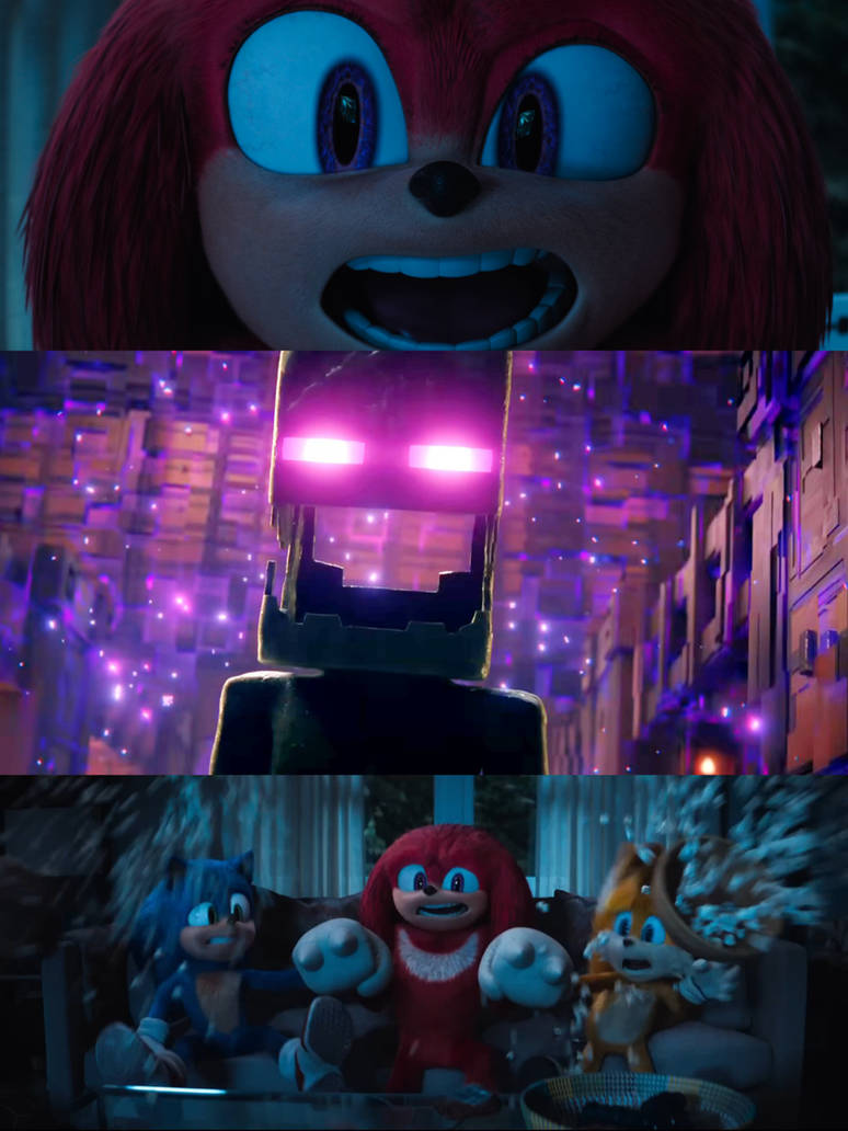Knuckles Scared Archie Knuckles got scared of a minecraft movie enderman by 84gb on DeviantArt