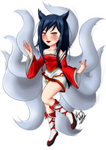 Ahri Chibi fanart League of Legends by thebartokyon Ahri Chibi fanart League of Legends by thebartokyon