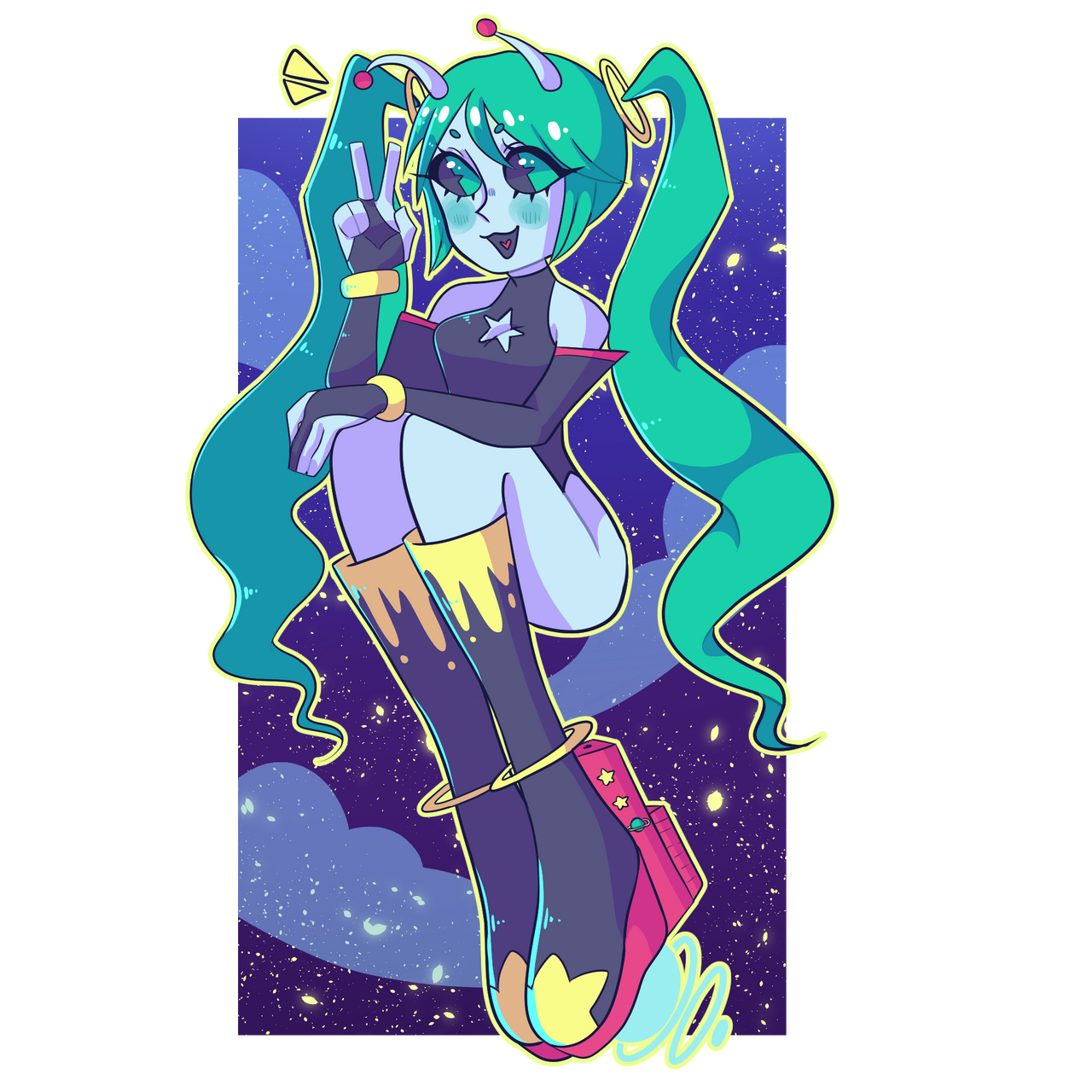 `` Alien Miku `` by Nine0ne on DeviantArt