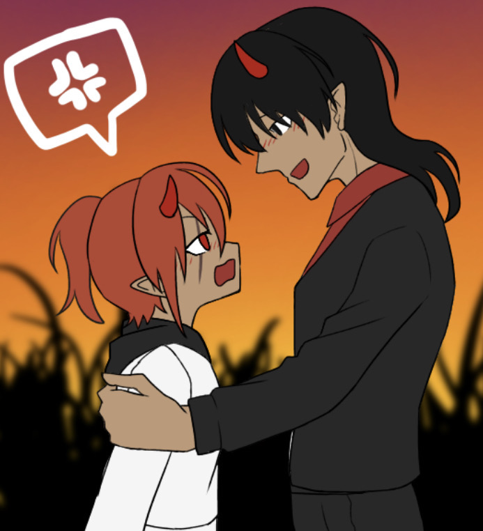Pinto And Azazel (Human) by CrimsonChaos64 on DeviantArt