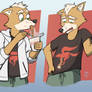 Fox but he's casual and eating Asian food