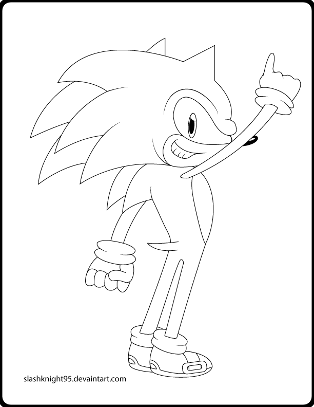 Vector Sonic Line Sonic Line-art by SlashKnight95 on DeviantArt
