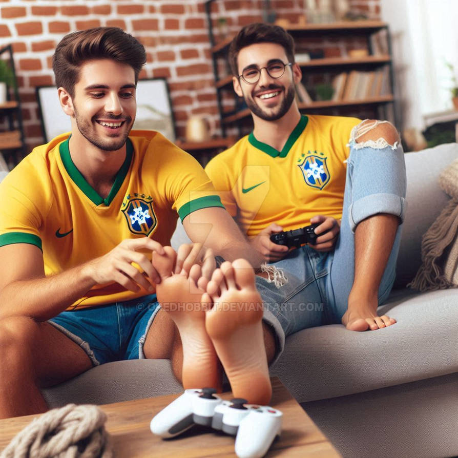 Comparing Foot Are you comparing our feet while I play? by oredhobbit on DeviantArt