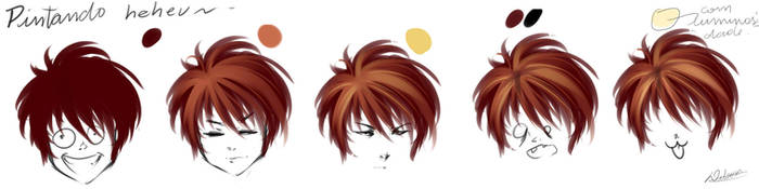 How to paint hair - SAI