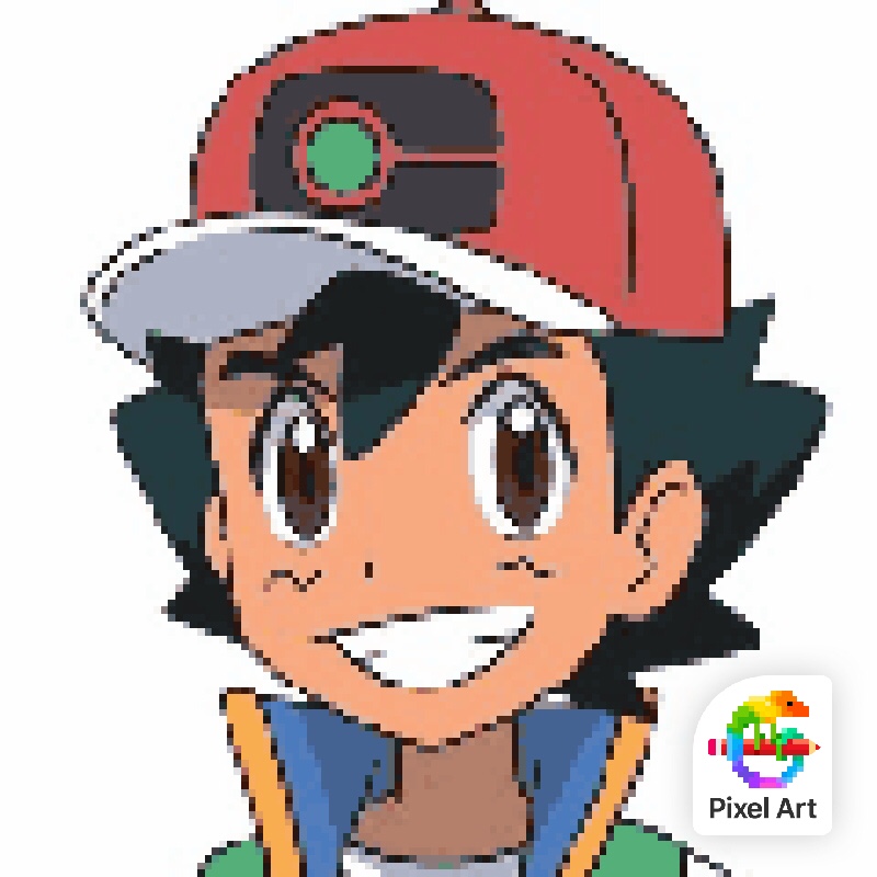 Ash ketchum pixel art by loo678 on DeviantArt