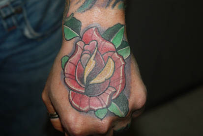 Rose on the Hand