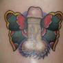 Penis butterfly wings tattoo