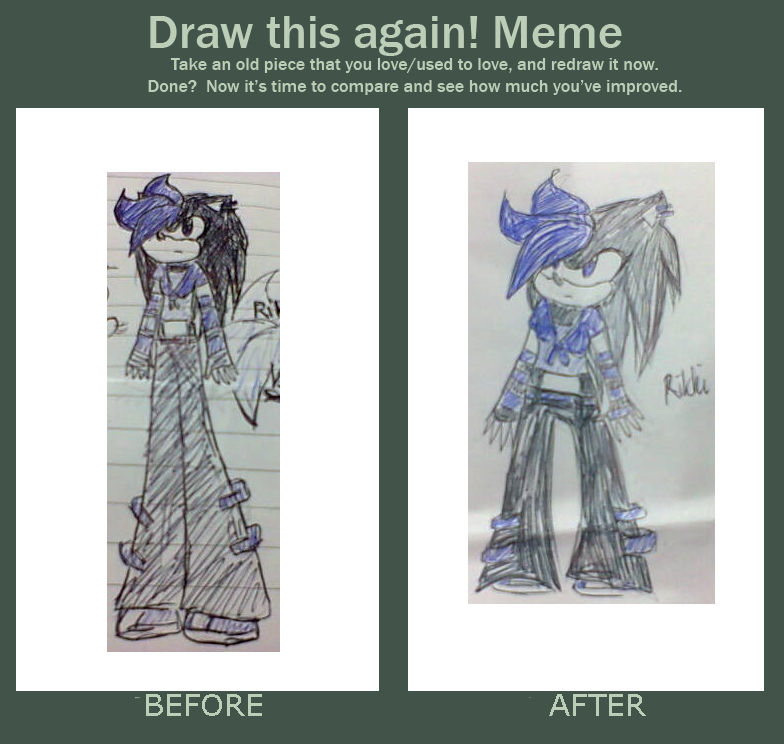 Rikki before and after meme