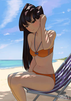 Komi-san on the Beach