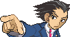 Phoenix Wright Mugshot Sprite by buddyguyman