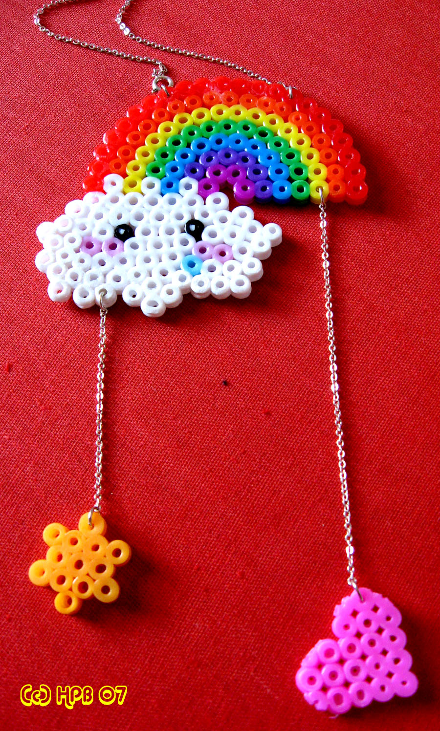 Rainbow bead necklace