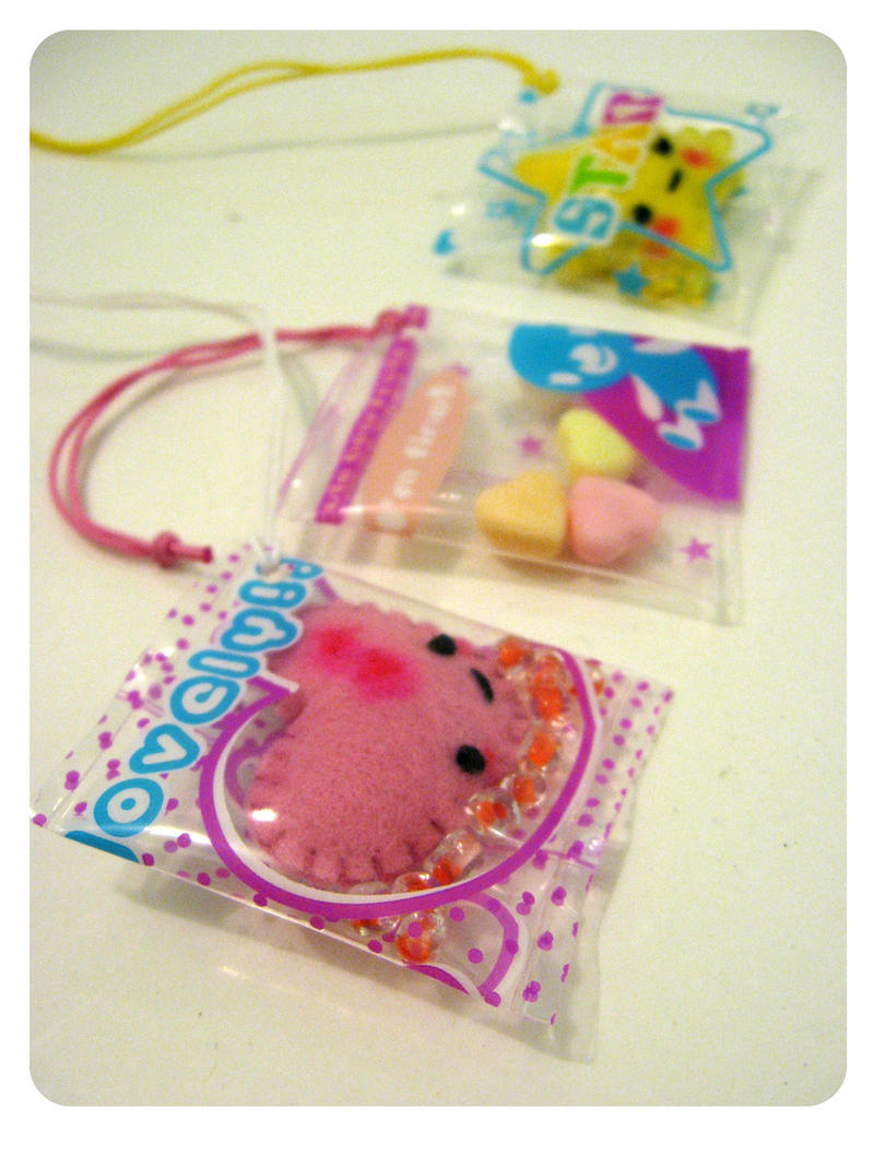 Plastic bag charms