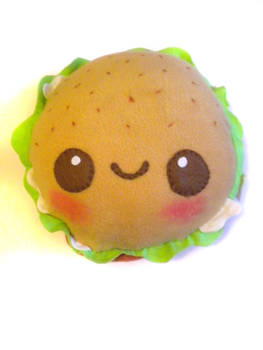 Chicken or Veggie Burger Plush