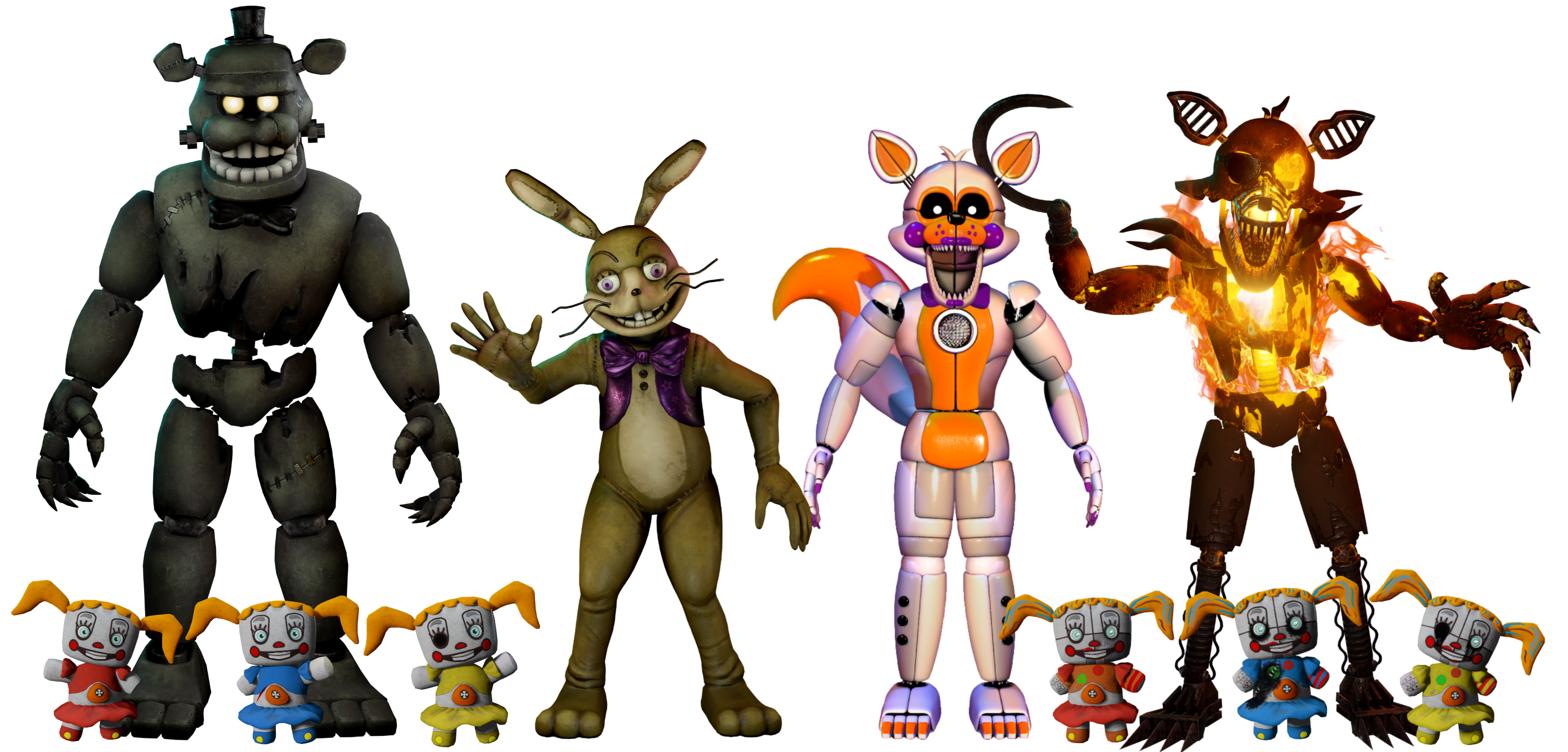 FNAF VR Help Wanted Characters by Alebatman on DeviantArt