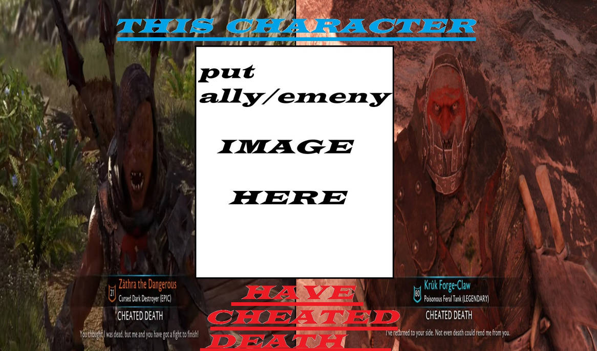 Cheating Death Script This Character have Cheated Death Template. by matemaster on DeviantArt