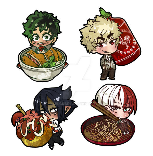 Example Food Chibis by raelcsART on DeviantArt