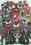 Marvel: Venom and symbiotes family by CartoonWill