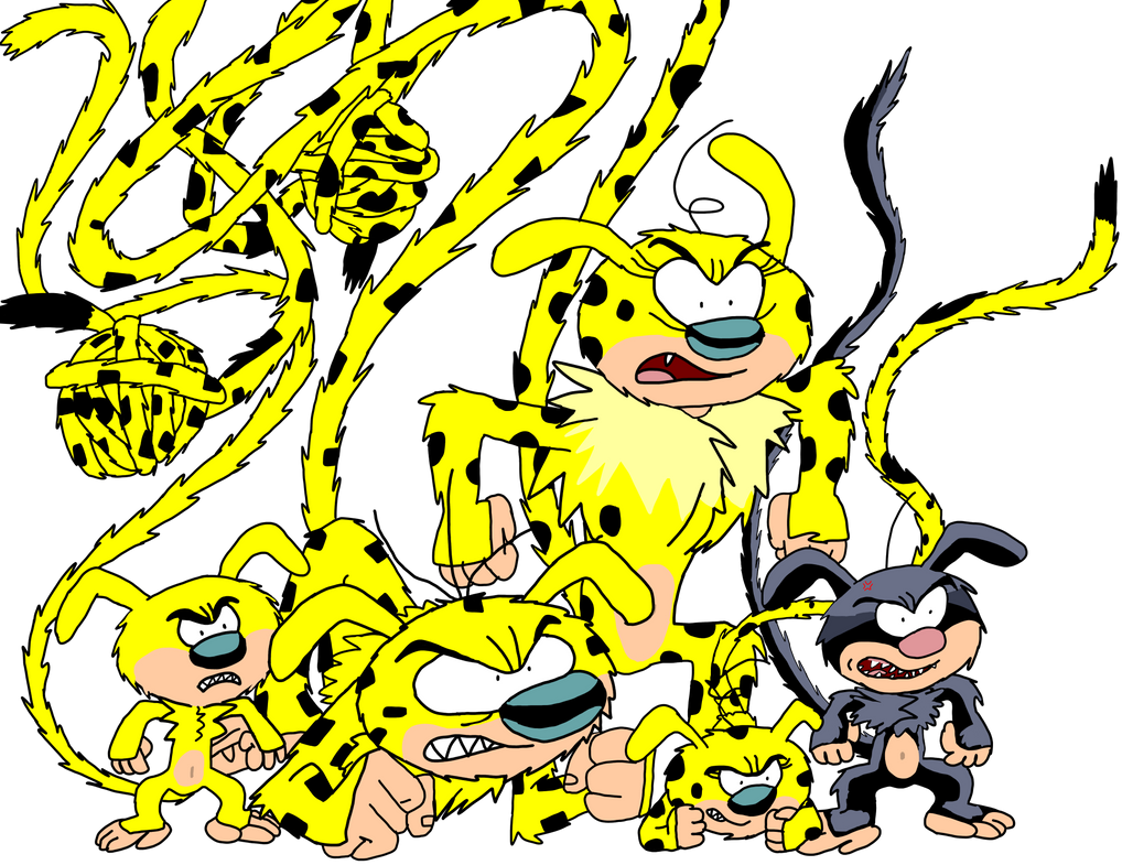 Angry Marsupilami family by roaldmt on DeviantArt
