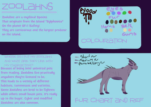 Zoolahn Species sheet