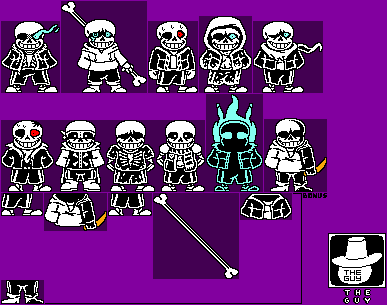 Ink Sans Battle Sprite (and Ink Demon) by Niko189 on DeviantArt