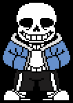 Free: Pixel Skeleton - Sans Undertale Pixel Art Clipart (#369600  