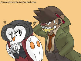 Dartrix Edgeworth and Gumshoos Dt. Gumshoe