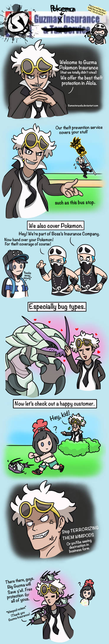 Guzma Pokemon Insurance by Gameyster on DeviantArt