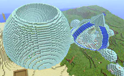 Minecraft Giant Glass Dome By Omgitsx2dz On Deviantart