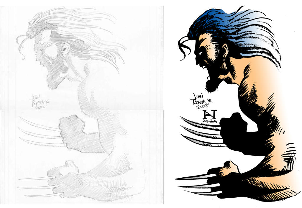 Wolverine Inking Inking John Romita Jr.'s Wolverine by IanJMiller on DeviantArt