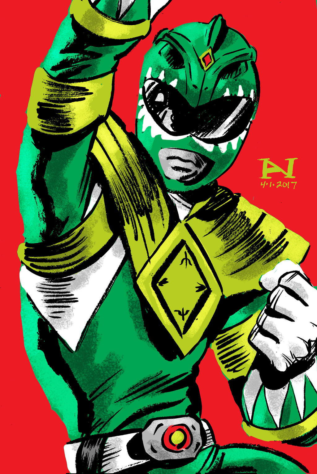 Python Green Ranger's Green Ranger by IanJMiller on DeviantArt