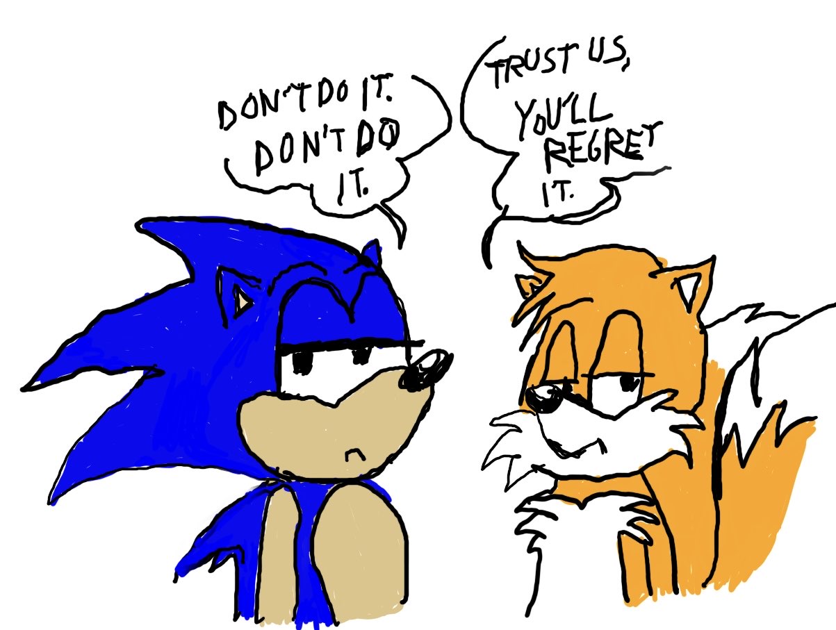 Sonic and Tails warn the viewers by ArtsCreator on DeviantArt