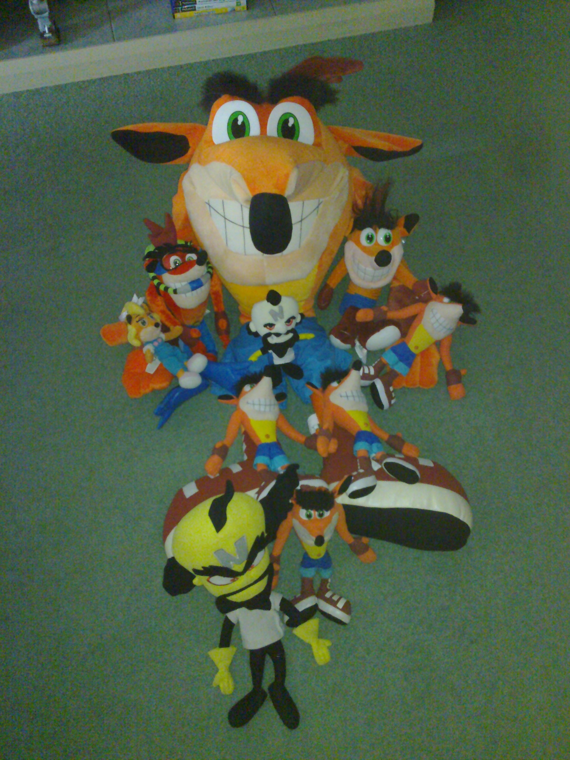 my crash bandicoot plushies