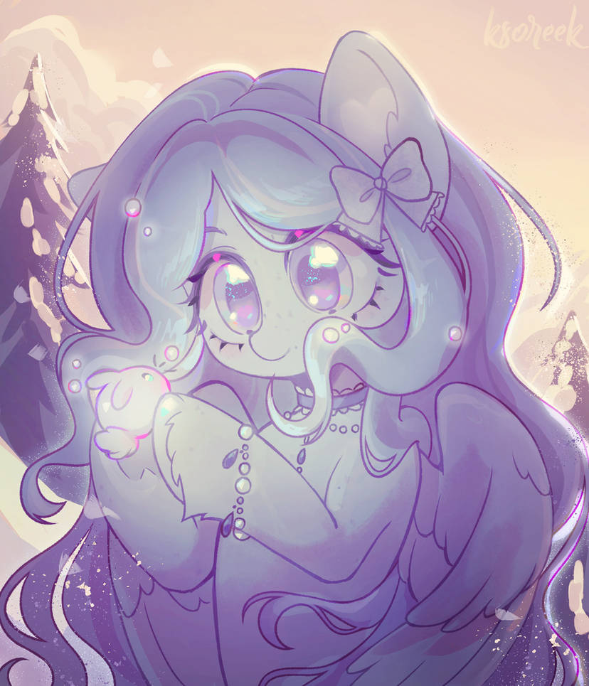 little snow bunny | commission art by ksoreek on DeviantArt