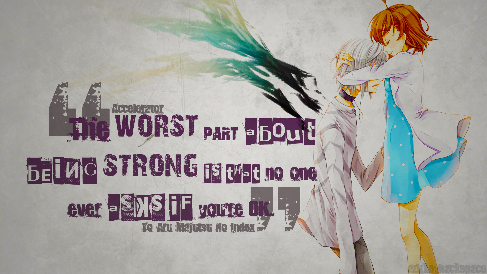 Accelerator - Anime Quotes - Wallpaper by azizkeybackspace on DeviantArt
