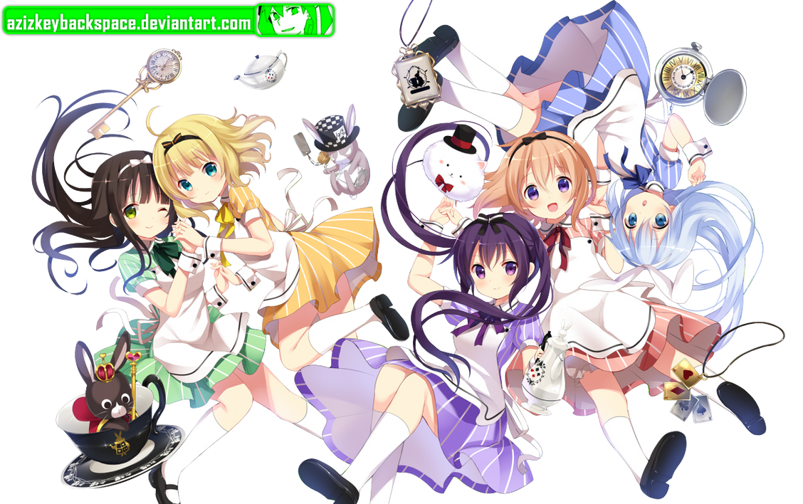 Gochiusa Gochuumon wa Usagi Desu ka? - Render v2 by azizkeybackspace on DeviantArt