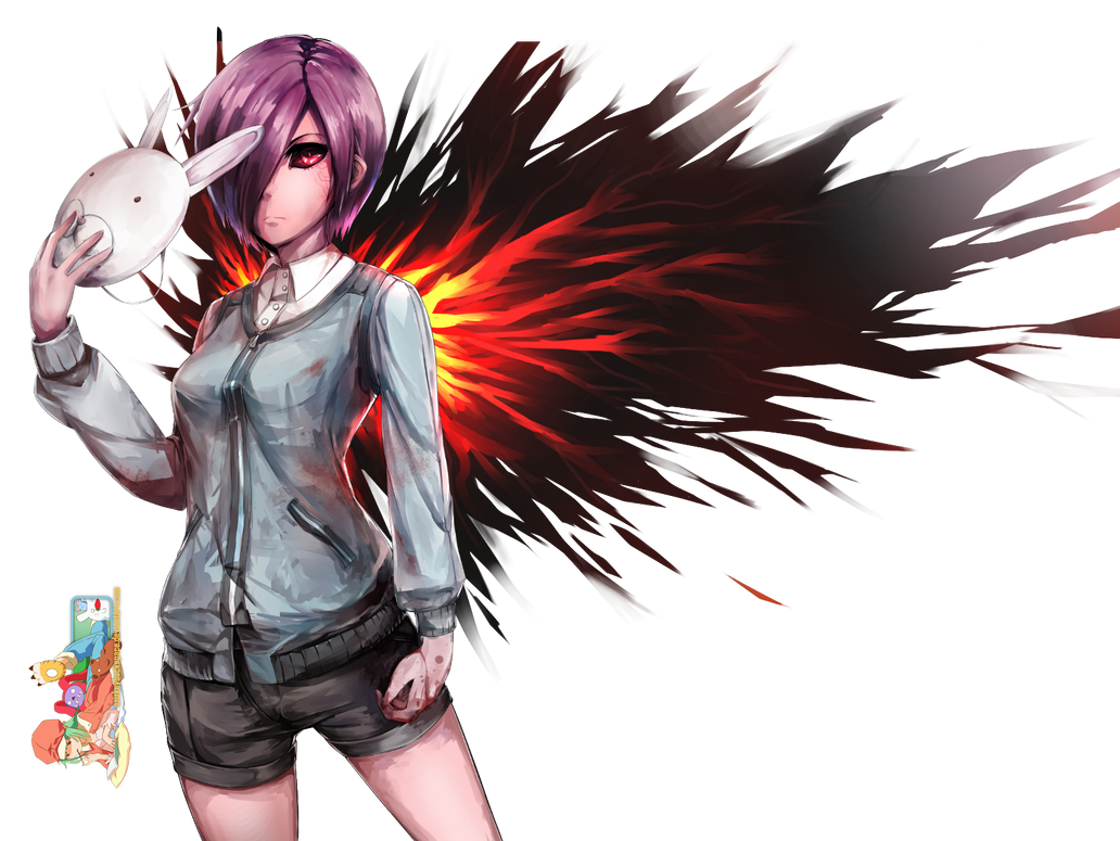 Rabbit Touka (Tokyo Ghoul) - Render v1 by azizkeybackspace on DeviantArt