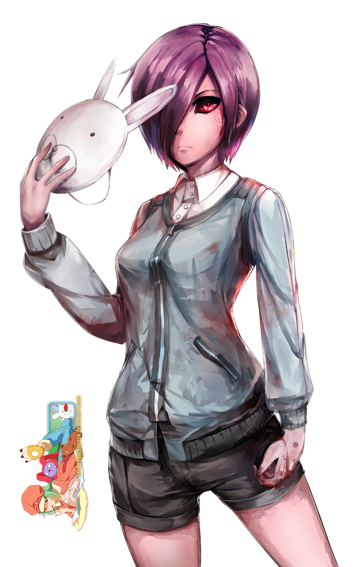 Rabbit Touka (Tokyo Ghoul) - Render v2 by azizkeybackspace on DeviantArt