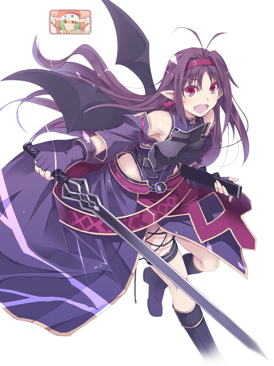 Yuuki Konno (Sword Art Online II) - Render by azizkeybackspace on DeviantArt